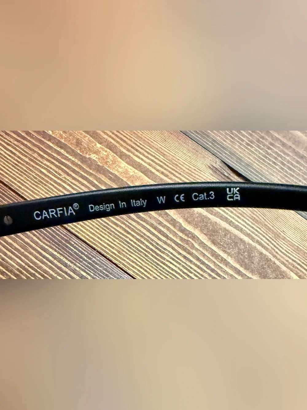 CARFIA Gold Aviator Sunglasses Brown Lenses Black Arms